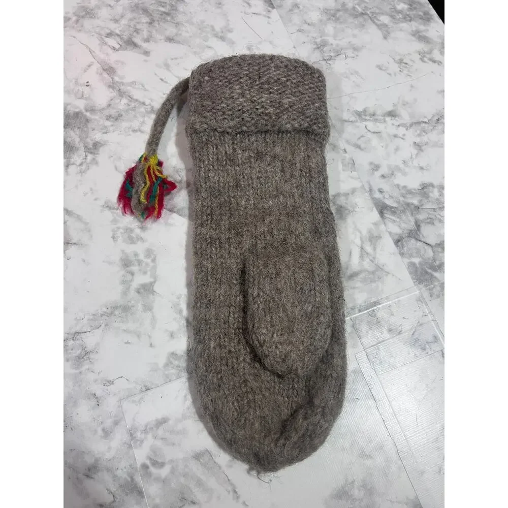 Lovikka Swedish Wool Tan Thick Mittens Bohemian Cottage Winter Warm Cozy Unisex